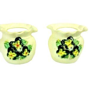 Casa Nova Jar Vase Portugal Textured Ceramic Floral Trinket Planters Vintage